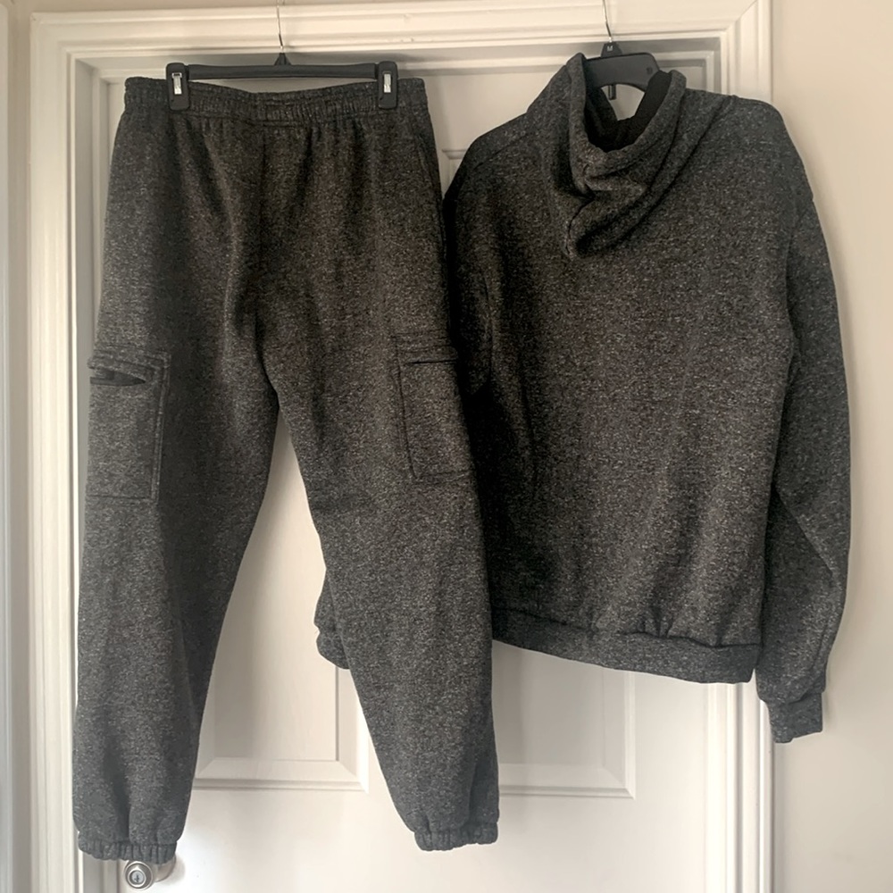 Cougar Sport Men Gray Zipper Hoodie and Sweatpants Two Piece
